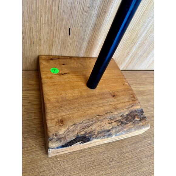 “I” Custom Steel & Wood Retail Display Stand LIVE edge– Adjustable Height - Picture 1 of 5